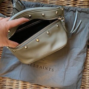 Brand new All saints leather grey crossbody bag